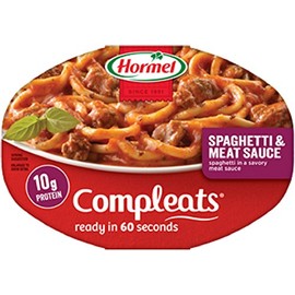 Hormel, ComplEats, Microwave Dinner, 10oz Tray (Pack of 8) (Choose Varieties Below) (Spaghetti with Meat Sauce)