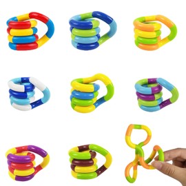 Tangle Fidget Toy, 8-Piece Fidget Toys Set, Stress Relief and Sensory Stimulation, for Adults and Children, Ideal for Home, Office or On the Go