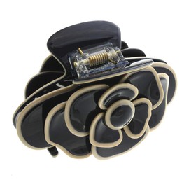 VINGTAINE H7203-IV Camellia Vance Clip, Rose Enamel, Elegant, Gorgeous Flowers, Office Hair Accessory