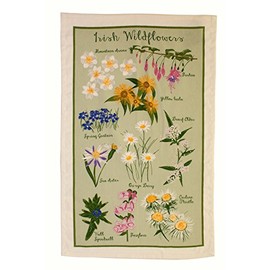 Irish Wild Flowers Cotton Tea Towel
