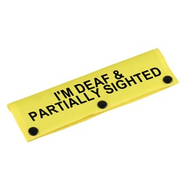 Visual Impairment and Hearing Loss Dog Leash Sleeve I'm Deaf & Partially Sighted Dog Leash Wrap Sleeve Pet Birthday Gift for Pets(I'm Deaf & Partially Sighted-YE Sleeve)