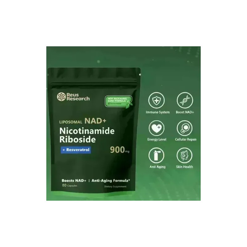 Nicotinamida Y Resveratrol 900 Mg Potencia El Nad+