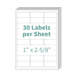 30 up Labels 1" x 2-5/8" Shipping Address Labels, FBA Barcode Labels, 100 Sheets 30 Per Page Mailing Labels for Laser/Inkjet Printers (3000 Labels)