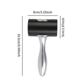 perfeclan Carving Hammer Handheld Nylon Hammer Mehrzweck robuster Kopf Schnittdienwerkzeug für häusliche Lederarbeiten, Schwarz