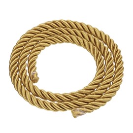 Rebower Trim Cord Rope, 12mm/ 1 Yards Nylon Twisted Trim Cord Rope Thread String Rope Cord Braid Trim [for Sewing Home Decor Crafts] - 0.5 Inch/Golden Yellow