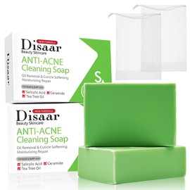 Salicylic Acid Soap, Salicylic Acid Scrub Soap Pore Exfoliation, Natural Soap, Cleaning Soap for Men and Women, Suitable for the Whole Body and Hair, Removes Sebum