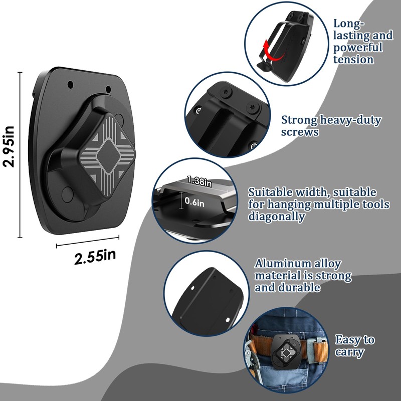 Magnetic Tool Holder & Tape Measure Holder, Magnet Belt Clip