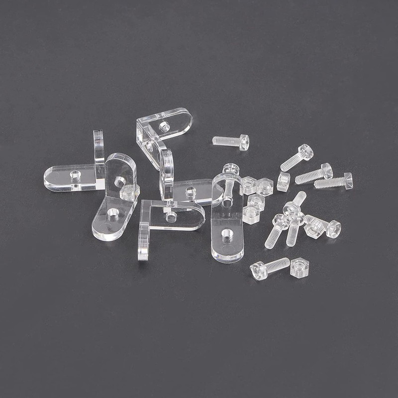 INCREWAY L Brackets Transparent 20Pcs Clear Acrylic Corner Bracket 90