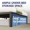 Furnitui 16 Inch High Metal Twin XL Bed Frames, Platform