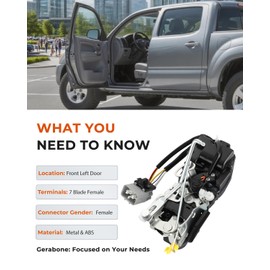 Door Lock Latch Actuator Assembly Compatible with 1998–2004 Toyota Tacoma – Replaces 6904004010,931-492 – Front Left Driver Side Latch Actuator