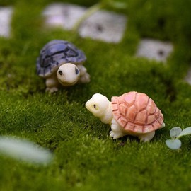 Htppzjr Orange Resin Sea Turtle Miniature Figurines Statue,DIY for Succulent Planter Moss Landscape Fish Tank Decoration Fairy Garden Dollhouse Landscape Decor Ornament Outdoor Statues