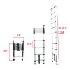 Gurdtopo 10.5 FT Collapsible Telescopic Extension Ladders Aluminum With Hooks