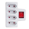 Maclean MCE217 - MCE217 Four-phase power socket with switch 4x2,5A