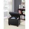Convenience Concepts Madison Storage Ottoman, Black