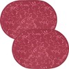 Erwin Müller Placemats Set of 2 Washable Burgundy Oval Size: