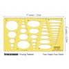 Traceease Geometric Drafting Ellipse Template Drawing Stencil, Designing Template Measuring
