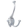 Castelion® Large Chrome Double Victorian Hook | Hat and Coat