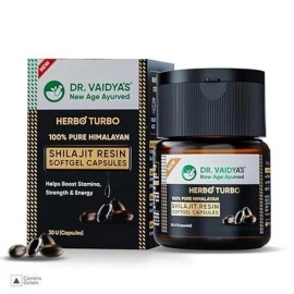 Dr. Vaidya's PURE 100% SHILAJEET RESIN - CERTIFIED - ORGANIC HIMALAYAN SHILAJEET (30 CAPSULE)