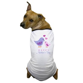 CafePress Happy Mothers Day Bird and Chick Dog T Shirt Dog T-Shirt, Pet Clothing, Funny Dog Costume