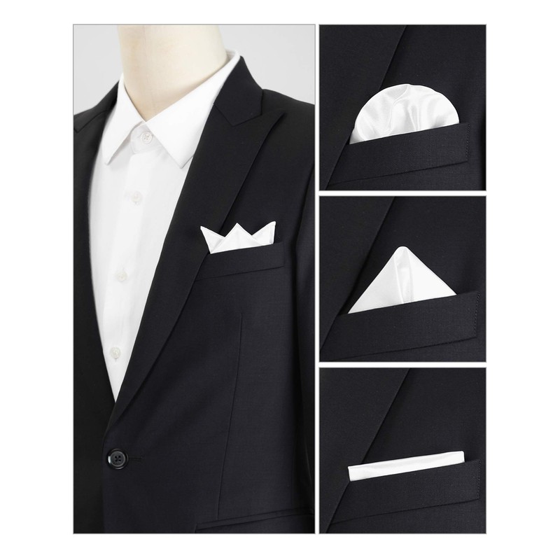 Allegra K Men's Pocket Square Solid Color Pocket Square Handkerchief