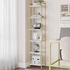 Hzuaneri Bookcase Bookshelf, 6-Tier Narrow Book Shelf, Industrial Coner Shelf