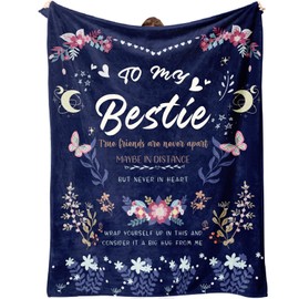 SECOGM Best Friend Birthday Gifts for Women - Bestie Gifts Blanket for Women, BFF, Sister, Friendship Gifts for Friends on Mothers Day, Bestie Throw Blanket, 60"x50" Inch