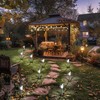 GIGALUMI Solar Pathway Lights, Stainless Steel IP44 Waterproof Auto On/Off