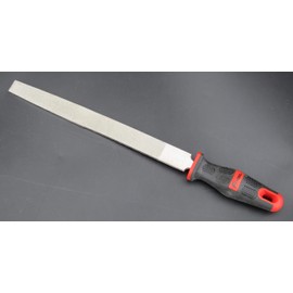 10-Inch Diamond Coated Flat File, Medium #150 Grit, for Glass, Tile, Ceramic and Stone, Granite, Marble, Concrete, Big Comfort Massage Handle Grip, Total Length 14.7-Inches, Glass Ceramic Tile File