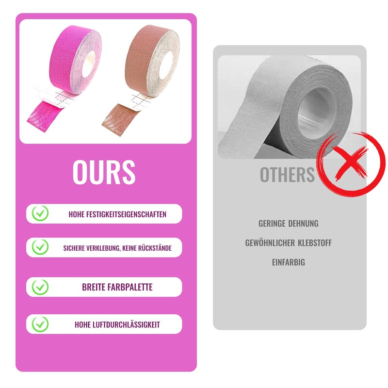 4 Rolls Face Tape Lifting Face 2.5 cm x 5