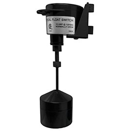 PumpSpy Sump Pump Vertical Float Switch,Sump Pump Float Switch for Smaller Basins, Universal Float Switch Replacement,Vertical Float Switch for Sump Pump, Pumps & Plumbing Equipment - 20' Cord, Black