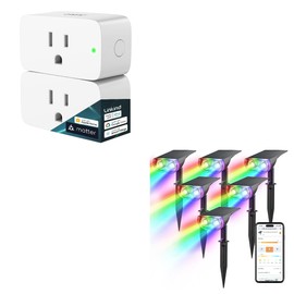 Linkind Matter Smart Plug, Work with Apple Home, Siri, Alexa, Google Home, SmartThings, Smart Outlet 15A/1800W Max, Smart Home Automation, APP Remote Control,Timer&Schedule, 2.4G Wi-Fi Only, 2 Pack &