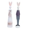 1 Pair Rabbit Ornament Innovative Resin Couple Rabbits Figurine Wedding