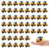 Odowalker Mini Beach Balls Bulk Rainbow Blow Up Squeeze Ball