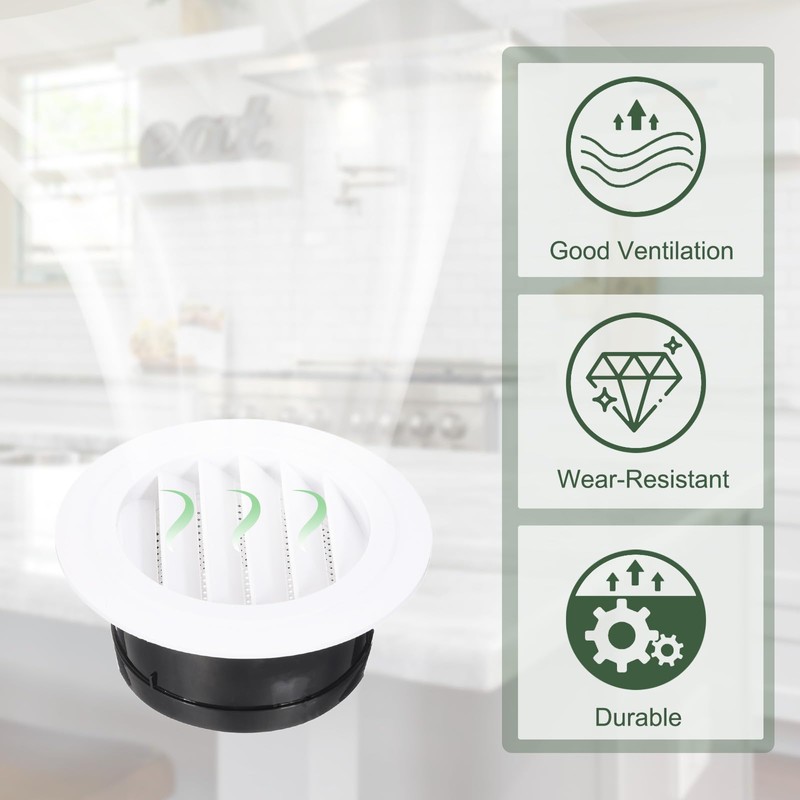 PATIKIL 3 Inch Round Air Vent Cover, 2 Pack ABS