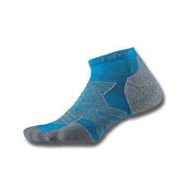 Thorlos Experia Energy Micro Mini Crew Sock Size: Xl, Lt Blue with a Helicase Sock Ring