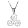 TENDER LIHOME Collar Dije Trisquel Celta Vikingo Triskele Triple Espiral