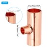 PATIKIL 1/2" x 1/4" x 1/2" ID Reducing Tee Copper