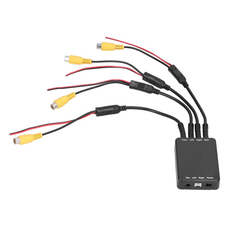 4 Way Car Video Switch 360 Degree Panoramic Rearview Camera