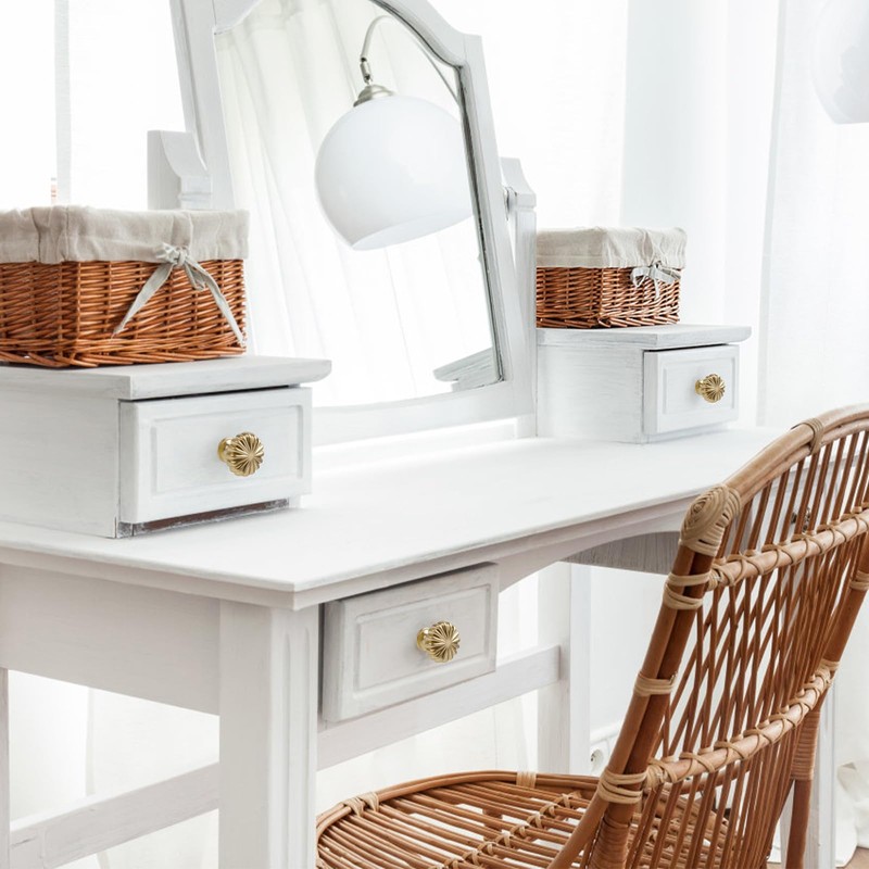 10pcs Cabinet Knobs, Brushed Gold Dresser Knobs Round Modern Simple