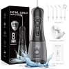 Water Flosser 400ML Portable Tooth Cleaner Rechargeable Travel Digital Display