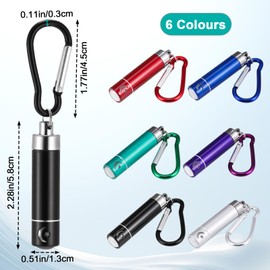 Kssvzz 18 Stück Mini Taschenlampe Schlüsselanhänger, Mehrfarbige Aluminium-Taschenlampe für Kinder, Mitgebsel Kindergeburtstag 6 7 8 9 10 11 12 Jahre