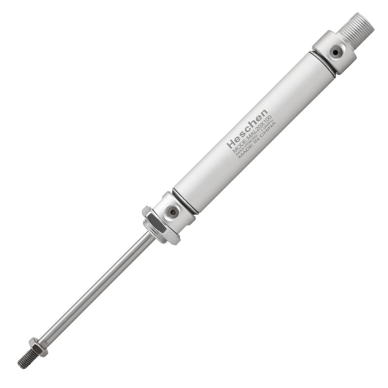 Heschen Pneumatic Slim Air Cylinder, MAL 20-100, PT1/8" Port, 20mm