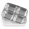 Lunch Box 4 Compartments 304 Stainless Steel Tableware Portable Lunch