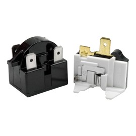PTC Refrigerator Starter Compressor Relay 22 Ohm 4 Pin and 1/2HP Refrigerator Overload Protector Replacement for Refrigerator Freezer Dehumidier Compressor