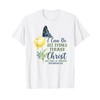 Christian Bible Verse Butterfly Flower Philippians 4:13 T-Shirt