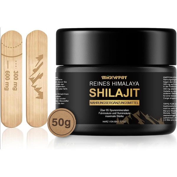 Shilajit Resin 50 g Pure High Potency Himalayan Shilajit - Natural Source of Fulvic Acid Full of Over 85 Trace Elements Energy and Immune Support 600 mg