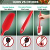 Long Handle Silicone Jar Spatula Non-Stick Rubber Scraper Heat Resistant