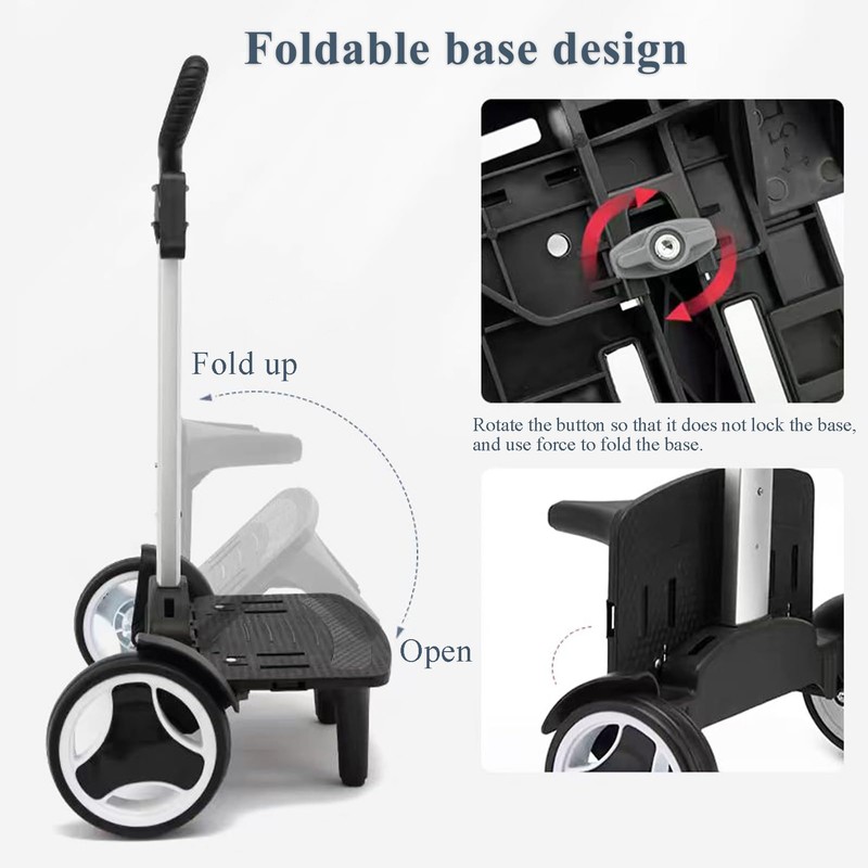 Backpack Trolley, Wheeled Cart with Noiseless Large Wheels Aluminium Alloy