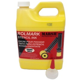 MARSH Rolmark Stencil Ink, 1 qt Can, Yellow