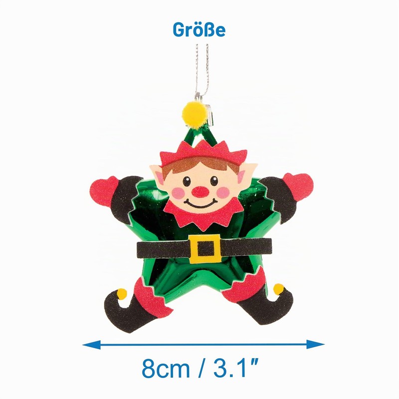 Baker Ross FE976 Christmas Star Decoration Craft Set - Pack
